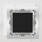 Chique zilver decoratief omlijst 25-jarig jubileum kaart (Achterkant)