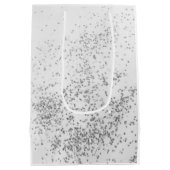 Chique Zilveren Confetti Bruidsstam Medium Cadeauzakje (Achterkant)