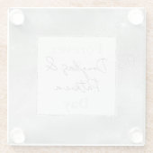 Chique zilveren kant glazen onderzetter (Achterkant)