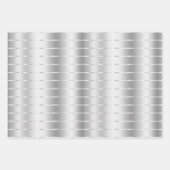 Chique Zilveren Lint Boog Bruidsfeest Inpakpapier Vel (Voorkant)