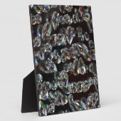 Chique Zwarde Diamant Kristal Abstract Patroon Cad Fotoplaat (Zijkant)