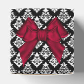 Chique zwart en wit Damask bruiloft gunst geschenk Bedankdoosjes (Bovenkant)
