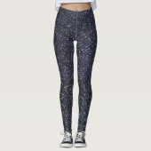 Chique zwart glitter sparkle leggings (Voorkant)