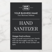 Chique Zwart Hand Sanitizer Gebruiksaanwijzing Lab Voedselcontainer Etiket (Enkel label)