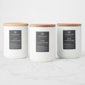 Chique Zwart Monogram Haarshampoo Voorzieningen La Voedselcontainer Etiket (Flessen)