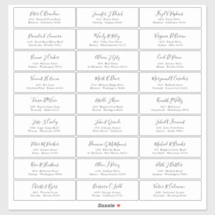 Chique zwart script gastnamen adres Sticker