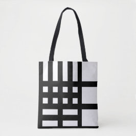 Chique zwart-wit aangepaste Canvas tas