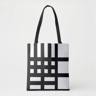 Chique zwart-wit aangepaste Canvas tas