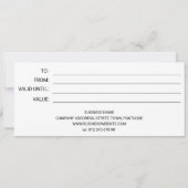 CHIQUE ZWART WIT BUSINESS LOGO CADEAUBON (Achterkant)