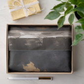 Chique zwart-wit checker pompoen en gouden steel tissuepapier (Geschenk)