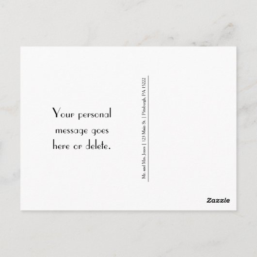 Chique zwart-wit Eiffeltoren Dank u Briefkaart (Achterkant)