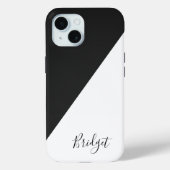 Chique zwart & wit geometrisch modern Case-Mate iPhone case (Achterkant)