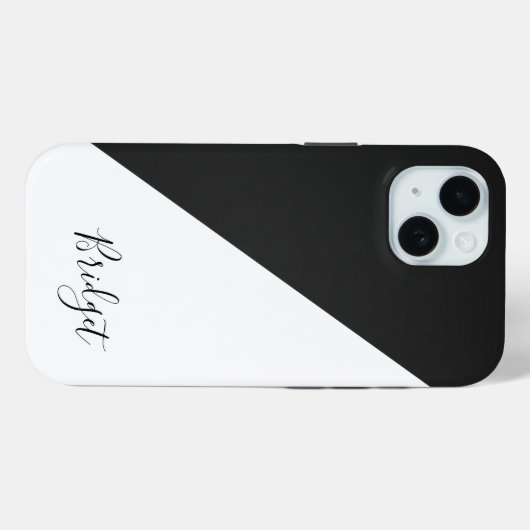 Chique zwart & wit geometrisch modern Case-Mate iPhone case (Achterkant (horizontaal))