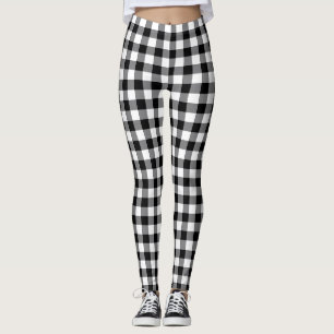 Chique zwart-wit geruit Gingham geruit  Leggings