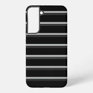 Chique zwart wit gestreept samsung galaxy hoesje