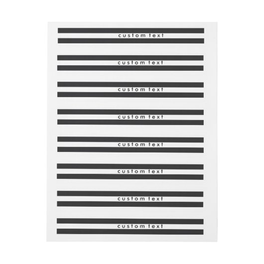 Chique zwart wit gestreepte wrap rond labels omwikkelbaar adreslabel (Vel)