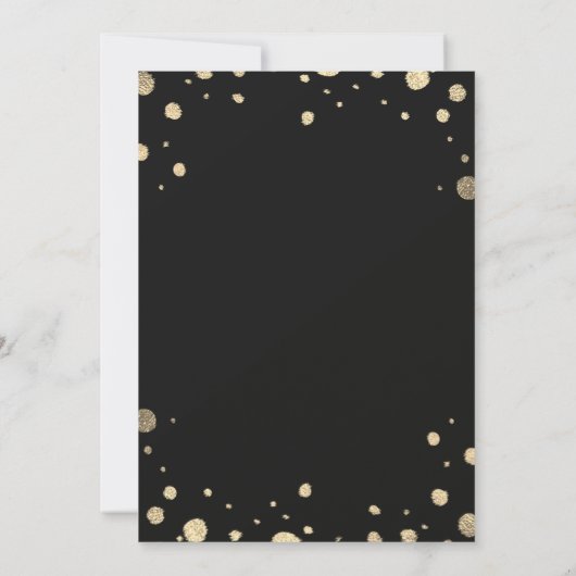 Chique zwart wit goud bloemenkrans bruiloft foto save the date (Achterkant)