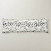 Chique zwart wit luipaardprint patroon monogram lichaamskussen (Achterkant)
