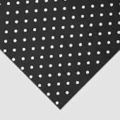 Chique zwart-wit Polka Dots Patroon Gift Wrap Tissuepapier (Detail)
