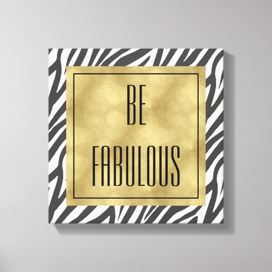 Chique Zwart Wit Zebra Print Fabulous (Voorkant)