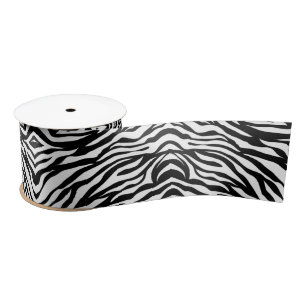 Chique zwart-wit zebraprint safari verjaardagsfees lint