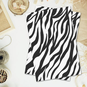 Chique zwart wit zebraprint safari verjaardagsfees tissuepapier