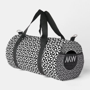 Chique zwart-witte monogram plunjezak