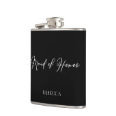 Chique zwarte bruidsmeisje Personalized Heupfles (Links)