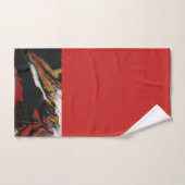 Chique zwarte rode gouden abstracte badhanddoeken bad handdoek (Handdoek)