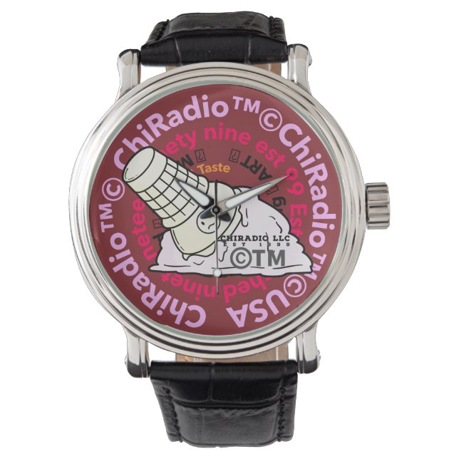 ChiRadio ™ ICE CREAM WATCH (ROOD) Horloge (Voorkant)