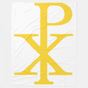 CHIRHO CRUCIFIX KIES JE EIGEN RUG EN KLEUR FLEECE DEKEN