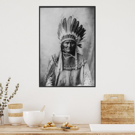 Chiricahua Apache Geronimo Goyathlay Goyahkla Poster (Keuken)