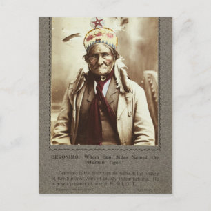 Chiricahua Apache Indian Leader Geronimo Portrait Briefkaart