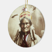 Chiricahua Apache Indian Leader Geronimo Portrait Keramisch Ornament (Links)