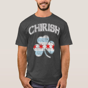 Chirish Chicago Vlag Shamrock T-shirt