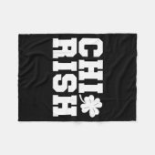 Chirish St. Patrick's Day Chi-irish Funny Chicago  Fleece Deken (Voorkant (Horizontaal))