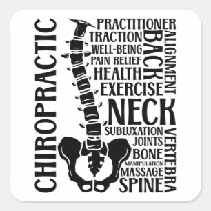 Chiro chiropractor vierkante sticker