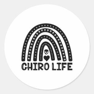 Chiro Life Chiropractic Spine Chiropractice Ronde Sticker