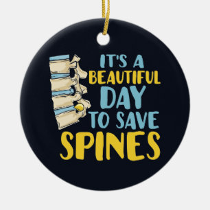 Chiroparkticus Mooi Dag om Ruggen te Redden Keramisch Ornament