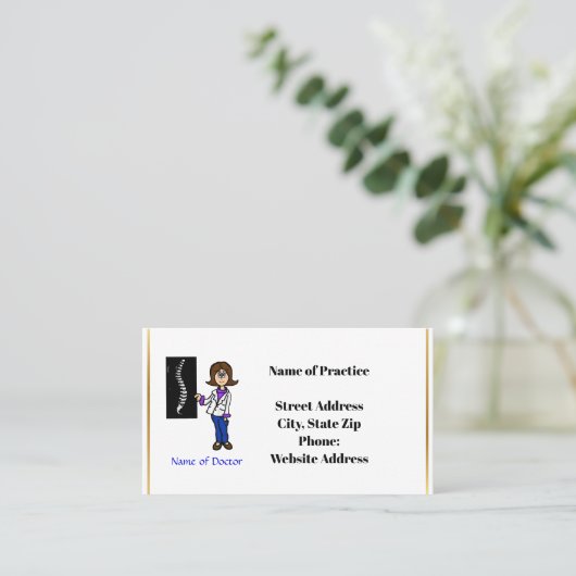 Chiropracter Carte de visite (Debout devant)