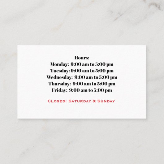 Chiropracter Carte de visite (Dos)