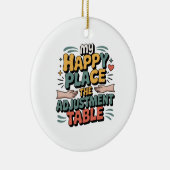 Chiropractic Adjustment Bliss for Back Pain Relief Keramisch Ornament (Rechts)