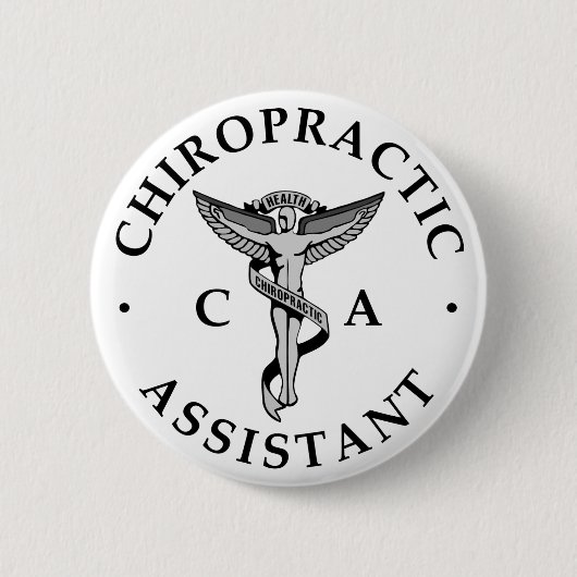 Chiropractic Assistant Logo Button (Voorkant)