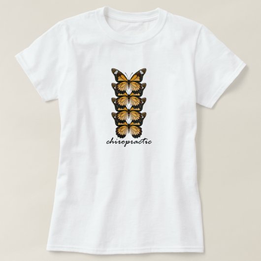 Chiropractic Butterflies T-Shirt (Design voorkant)