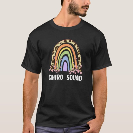 Chiropractic - Chiro Squad Leopard Rainbow Premium T-shirt (Voorkant)