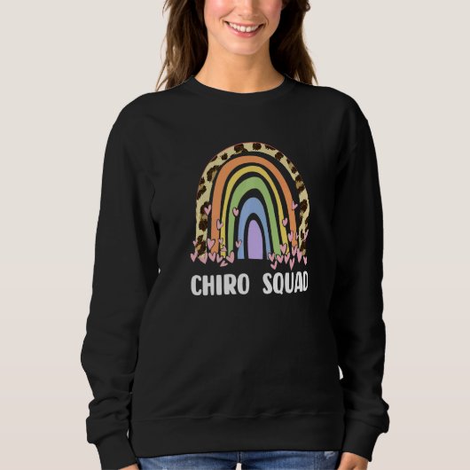 Chiropractic - Chiro Squad Leopard Rainbow Premium Trui (Voorkant)