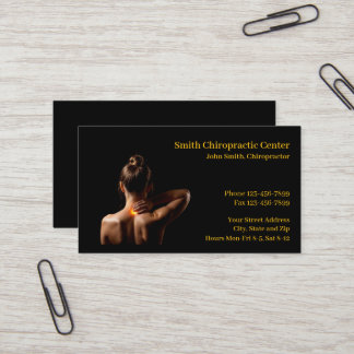Chiropractic Chiropractic Clinic Business Card Visitekaartje