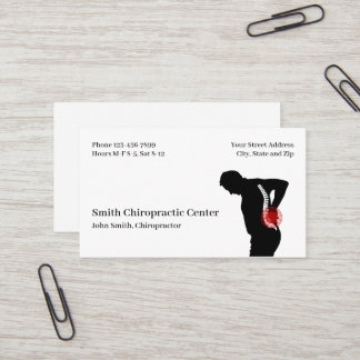 Chiropractic Chiropractic Clinic Business Card Visitekaartje