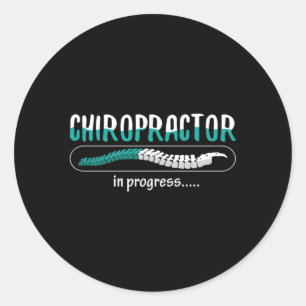 Chiropractic Chiropractor in Progress Chiro Spine Ronde Sticker