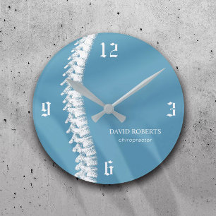 Chiropractic Chiropractor Spine Therapist Blue Ronde Klok